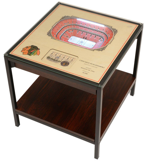 Chicago Blackhawks 25-Layer StadiumViews Lighted End Table