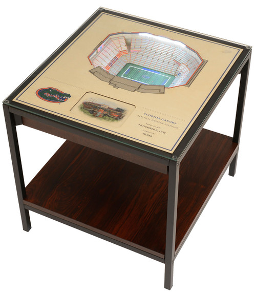 Florida Gators 25-Layer StadiumViews Lighted End Table