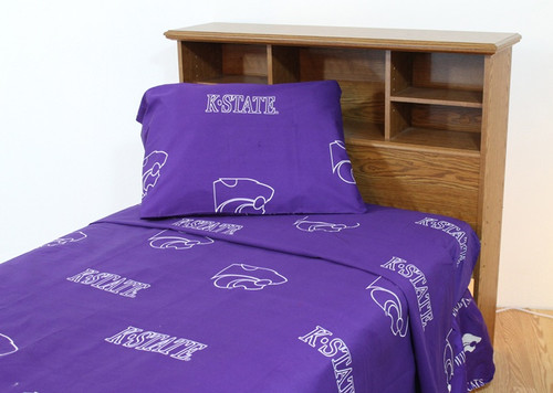 Kansas State Wildcats Dark Bed Sheets