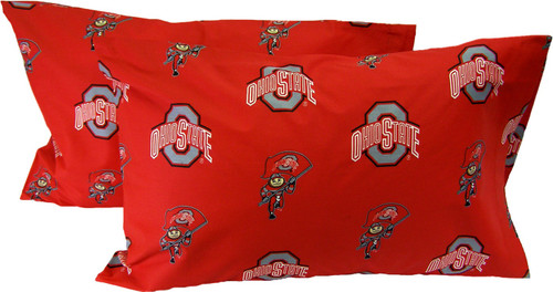Ohio State Buckeyes Printed Pillowcase Set