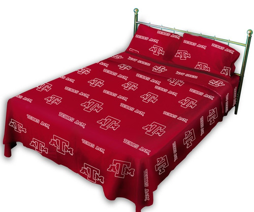 Texas A&M Aggies Dark Bed Sheets