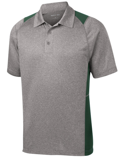Sport-Tek Heather Colorblock Contender Men's Custom Polo Shirt