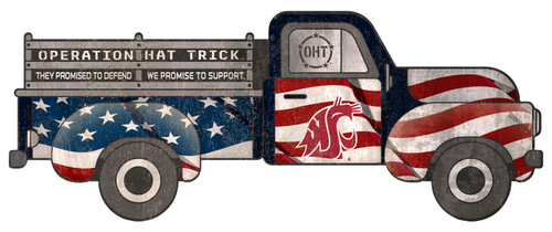 Washington State Cougars OHT Truck Flag Cutout Sign