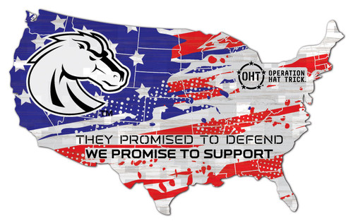 Boise State Broncos OHT USA Shape Cutout Sign