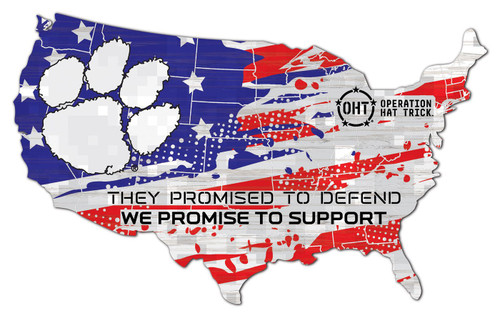 Clemson Tigers OHT USA Shape Cutout Sign
