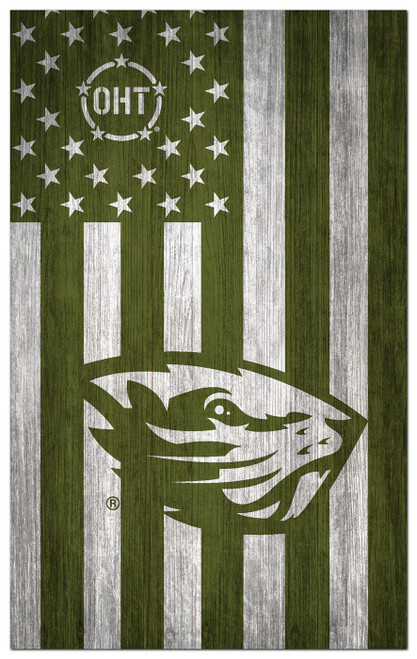 Oregon State Beavers OHT Military Green Flag 11" x 19" Sign