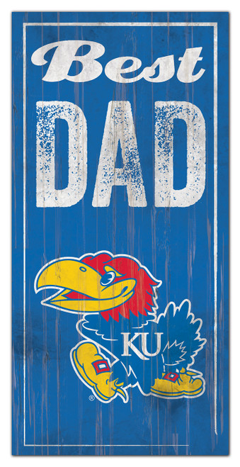 Kansas Jayhawks Best Dad Sign