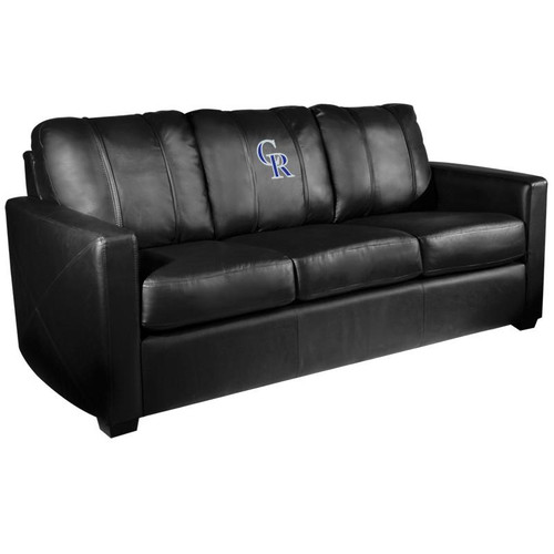 Colorado Rockies XZipit Silver Sofa with Secondary Logo