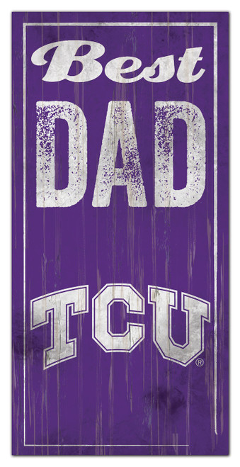 Texas Christian Horned Frogs Best Dad Sign