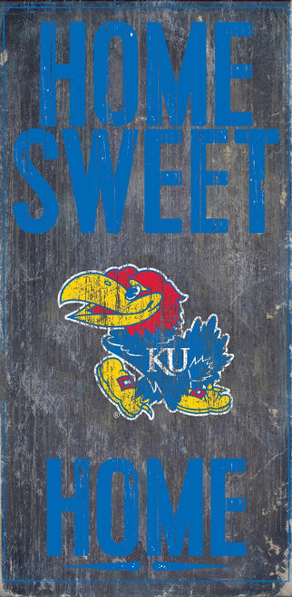 Kansas Jayhawks 6" x 12" Home Sweet Home Sign