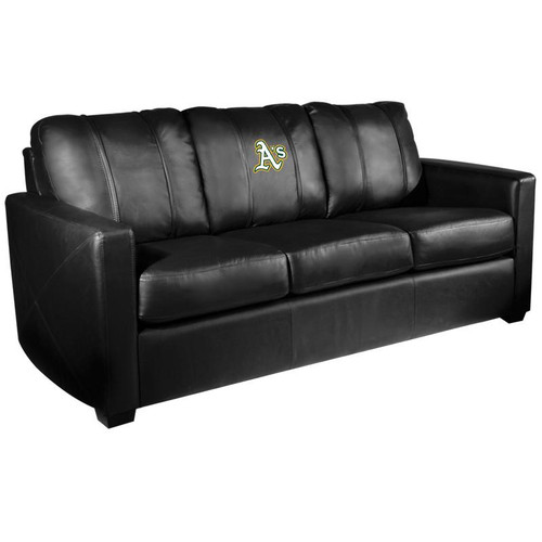 Oakland Athletics XZipit Silver Sofa with Secondary Logo