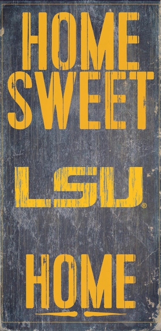 LSU Tigers 6" x 12" Home Sweet Home Sign