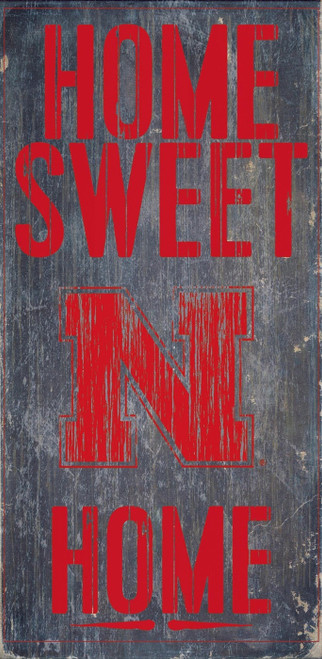 Nebraska Cornhuskers 6" x 12" Home Sweet Home Sign