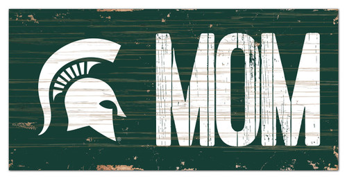 Michigan State Spartans 6" x 12" Mom Sign