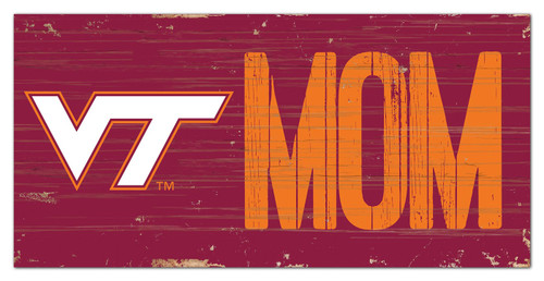 Virginia Tech Hokies 6" x 12" Mom Sign