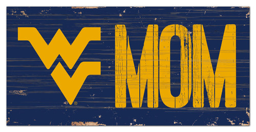 West Virginia Mountaineers 6" x 12" Mom Sign