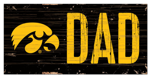 Iowa Hawkeyes 6" x 12" Dad Sign