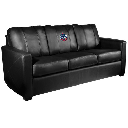 New Orleans Pelicans XZipit Silver Sofa with NOLA Logo
