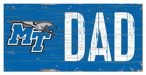 Middle Tennessee State Blue Raiders 6" x 12" Dad Sign