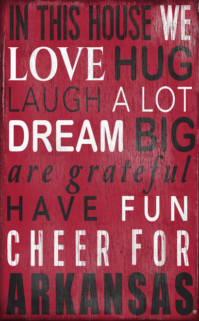 Arkansas Razorbacks In This House Sign