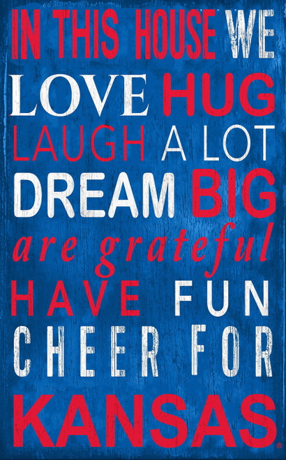 Kansas Jayhawks In This House Sign