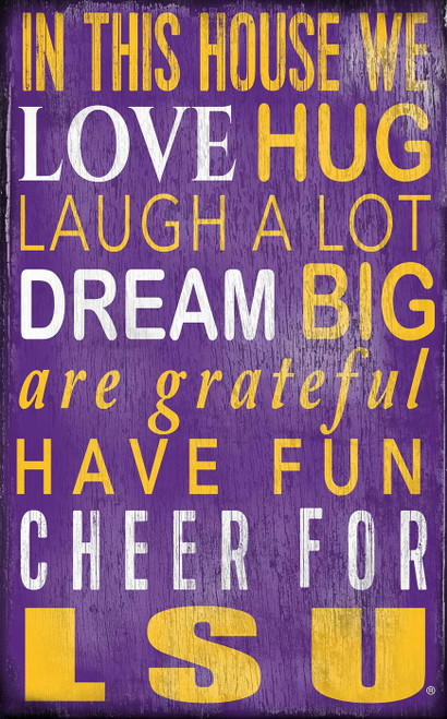 LSU Tigers In This House Sign