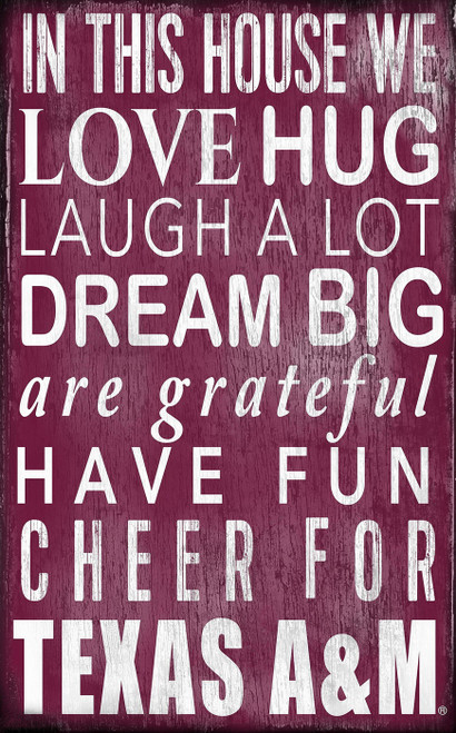 Texas A&M Aggies In This House Sign