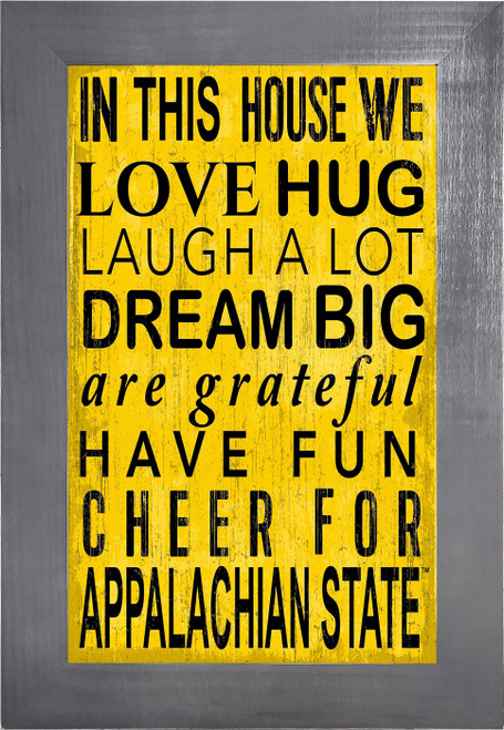 Appalachian State Mountaineers In This House 11" x 19" Framed Sign