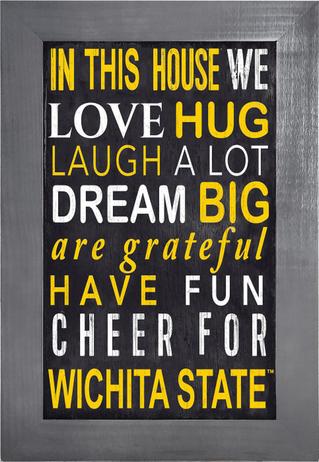 Wichita State Shockers In This House 11" x 19" Framed Sign