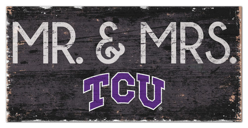 Texas Christian Horned Frogs 6" x 12" Mr. & Mrs. Sign