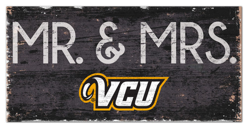 Virginia Commonwealth Rams 6" x 12" Mr. & Mrs. Sign