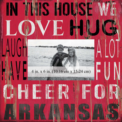 Arkansas Razorbacks In This House 10" x 10" Picture Frame