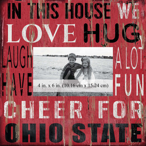 Ohio State Buckeyes In This House 10" x 10" Picture Frame