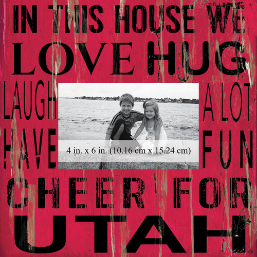 Utah Utes In This House 10" x 10" Picture Frame