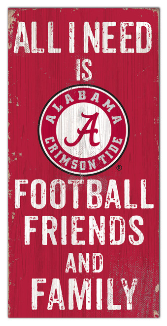 Alabama Crimson Tide 6" x 12" Friends & Family Sign