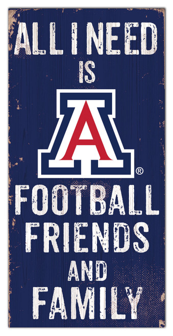 Arizona Wildcats 6" x 12" Friends & Family Sign