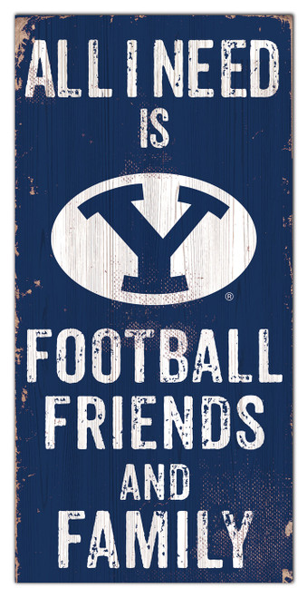 BYU Cougars 6" x 12" Friends & Family Sign