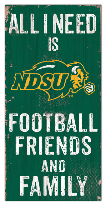 North Dakota State Bison 6" x 12" Friends & Family Sign