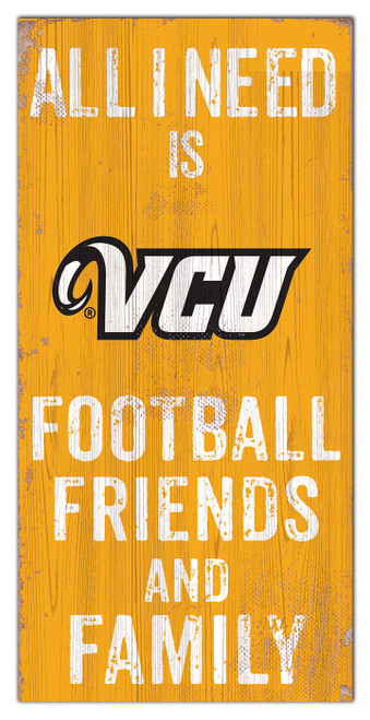 Virginia Commonwealth Rams 6" x 12" Friends & Family Sign