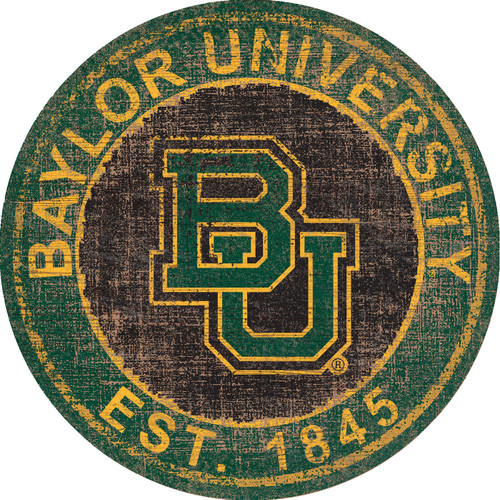 Baylor Bears 24" Heritage Logo Round Sign