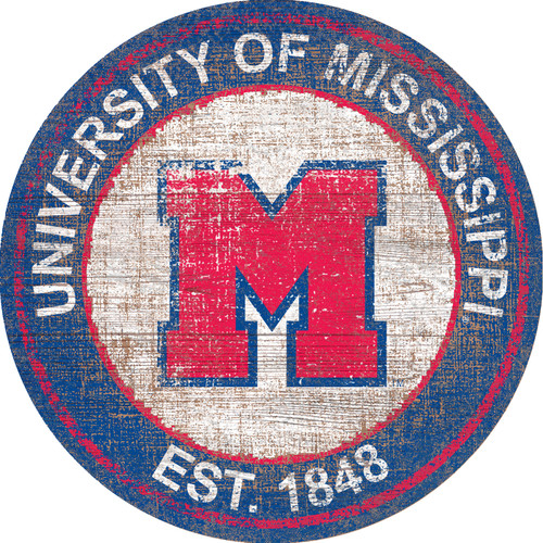 Mississippi Rebels 24" Heritage Logo Round Sign
