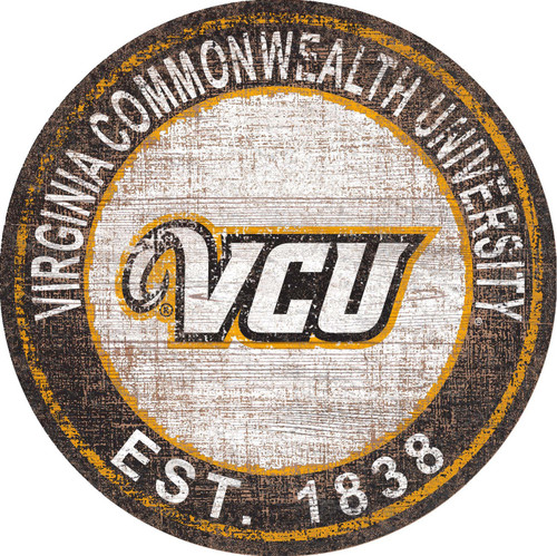 Virginia Commonwealth Rams 24" Heritage Logo Round Sign