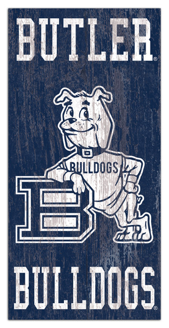 Butler Bulldogs 6" x 12" Heritage Logo Sign