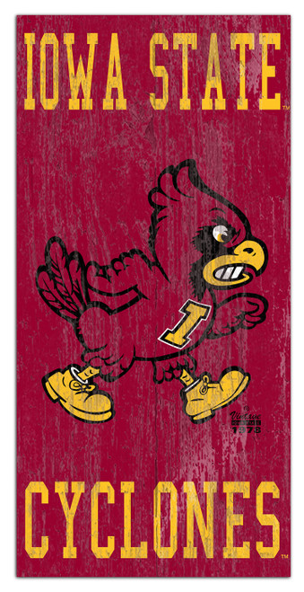 Iowa State Cyclones 6" x 12" Heritage Logo Sign