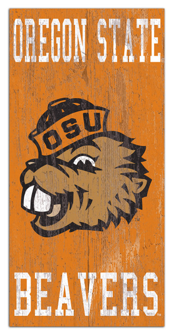 Oregon State Beavers 6" x 12" Heritage Logo Sign