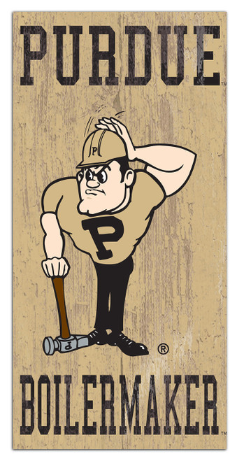 Purdue Boilermakers 6" x 12" Heritage Logo Sign