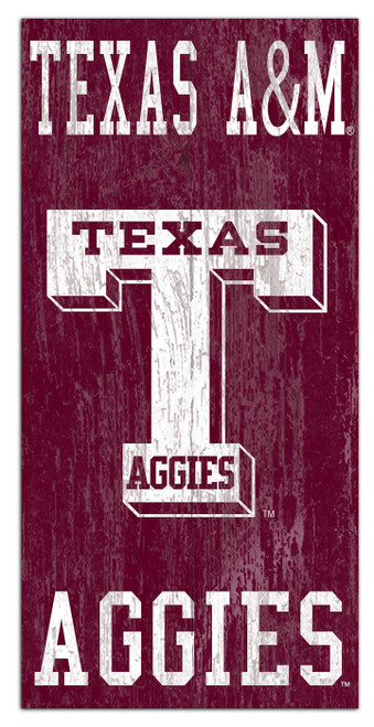 Texas A&M Aggies 6" x 12" Heritage Logo Sign
