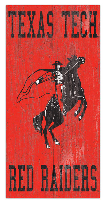 Texas Tech Red Raiders 6" x 12" Heritage Logo Sign