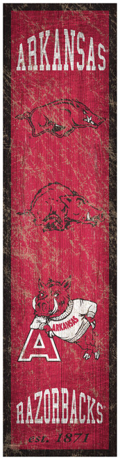 Arkansas Razorbacks Heritage Banner Vertical Sign