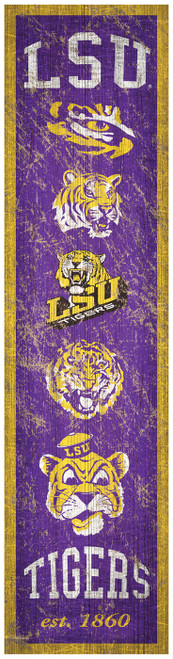 LSU Tigers Heritage Banner Vertical Sign